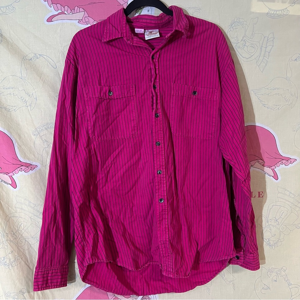 Vintage Prentiss Pink Striped Outdoor Shirt